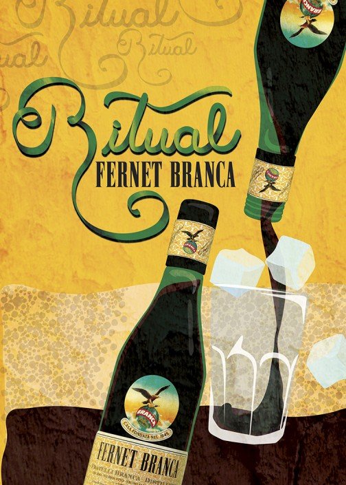 Afiche para el concurso "Árte único" de Fernet Branca